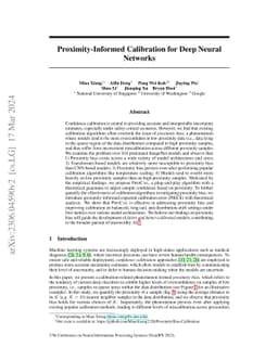 Proximity-Informed Calibration for Deep Neural Networks