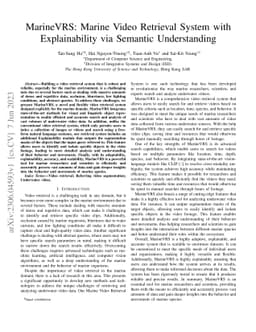 MarineVRS: Marine Video Retrieval System with Explainability via
  Semantic Understanding
