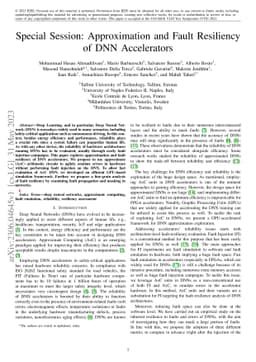 Special Session: Approximation and Fault Resiliency of DNN Accelerators