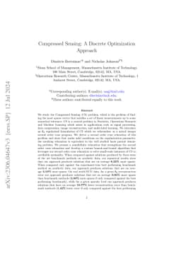 Compressed Sensing: A Discrete Optimization Approach