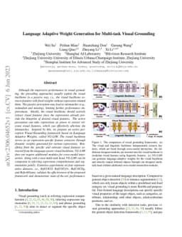 Language Adaptive Weight Generation for Multi-task Visual Grounding