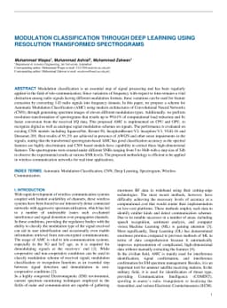 Modulation Classification Through Deep Learning Using Resolution
  Transformed Spectrograms