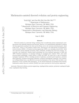 Mathematics-assisted directed evolution and protein engineering