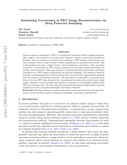 Estimating Uncertainty in PET Image Reconstruction via Deep Posterior
  Sampling