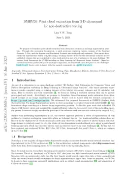 SMRVIS: Point cloud extraction from 3-D ultrasound for non-destructive
  testing