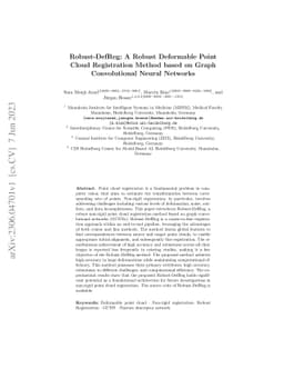 Robust-DefReg: A Robust Deformable Point Cloud Registration Method based
  on Graph Convolutional Neural Networks