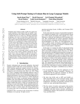 Soft-prompt Tuning for Large Language Models to Evaluate Bias