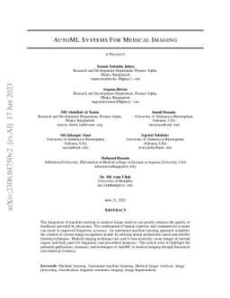 AutoML Systems For Medical Imaging