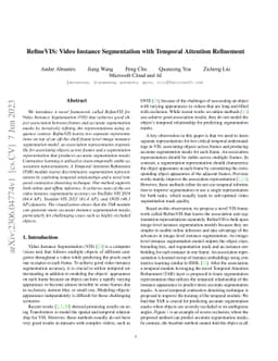 RefineVIS: Video Instance Segmentation with Temporal Attention
  Refinement
