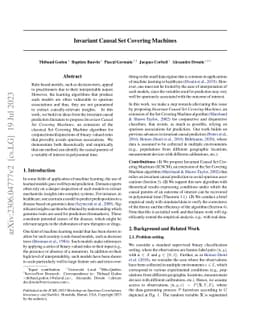 Invariant Causal Set Covering Machines