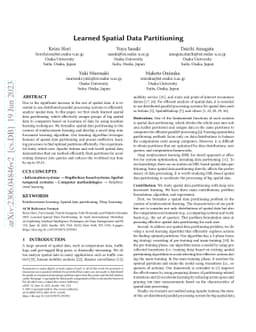 Learned spatial data partitioning