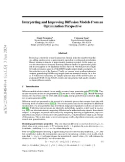 Interpreting and Improving Diffusion Models from an Optimization
  Perspective