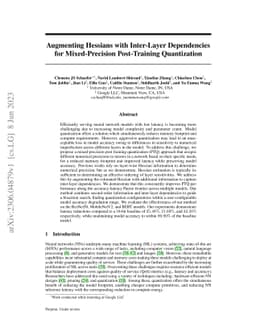 Augmenting Hessians with Inter-Layer Dependencies for Mixed-Precision
  Post-Training Quantization