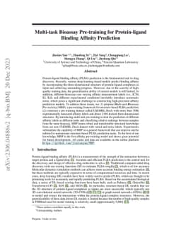 Multi-task Bioassay Pre-training for Protein-ligand Binding Affinity
  Prediction
