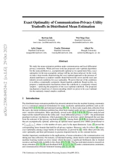 Exact Optimality of Communication-Privacy-Utility Tradeoffs in
  Distributed Mean Estimation