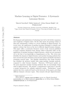 Machine Learning in Digital Forensics: A Systematic Literature Review