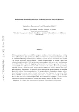 Ambulance Demand Prediction via Convolutional Neural Networks