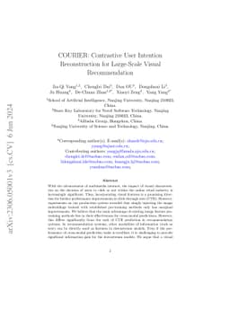 COURIER: Contrastive User Intention Reconstruction for Large-Scale
  Visual Recommendation