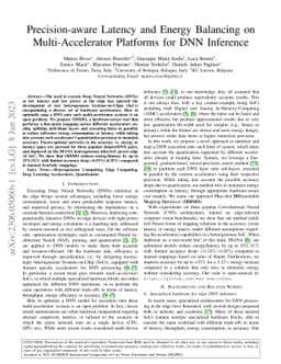 Precision-aware Latency and Energy Balancing on Multi-Accelerator
  Platforms for DNN Inference