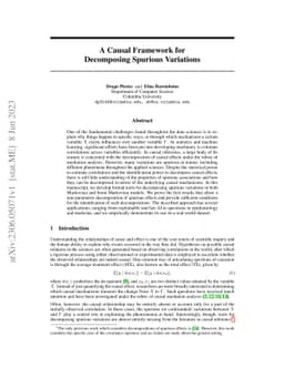 A Causal Framework for Decomposing Spurious Variations