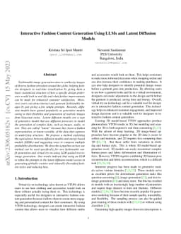 Interactive Fashion Content Generation Using LLMs and Latent Diffusion
  Models