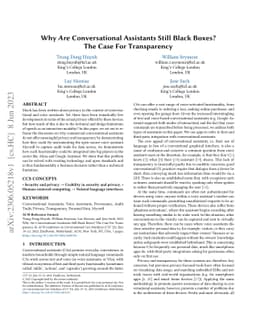 Why Are Conversational Assistants Still Black Boxes? The Case For
  Transparency