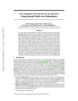 Factorized Contrastive Learning: Going Beyond Multi-view Redundancy