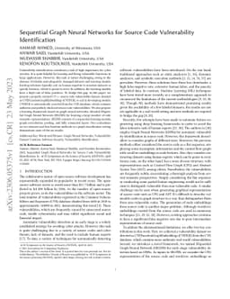 Sequential Graph Neural Networks for Source Code Vulnerability
  Identification