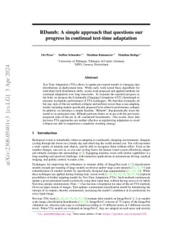 RDumb: A simple approach that questions our progress in continual
  test-time adaptation