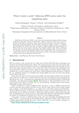 What's inside a node? Malicious IPFS nodes under the magnifying glass