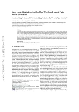 Low-rank Adaptation Method for Wav2vec2-based Fake Audio Detection