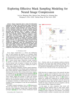 Exploring Effective Mask Sampling Modeling for Neural Image Compression