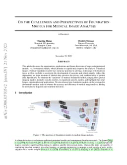 On the Challenges and Perspectives of Foundation Models for Medical
  Image Analysis