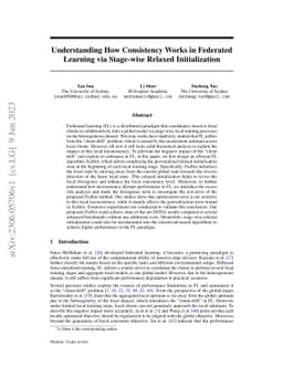Understanding How Consistency Works in Federated Learning via Stage-wise
  Relaxed Initialization