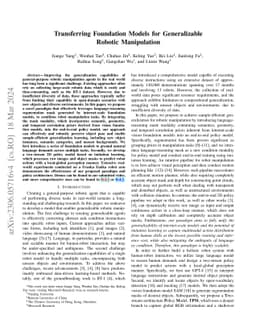 Transferring Foundation Models for Generalizable Robotic Manipulation
