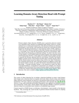 Learning Domain-Aware Detection Head with Prompt Tuning