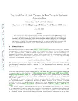 Functional Central Limit Theorem for Two Timescale Stochastic
  Approximation