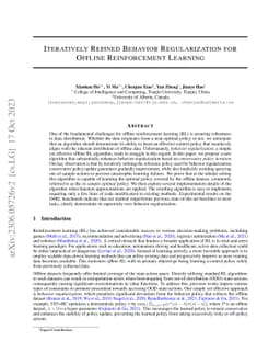 Iteratively Refined Behavior Regularization for Offline Reinforcement
  Learning