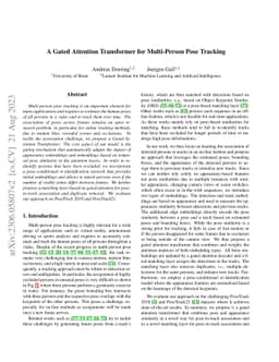A Gated Attention Transformer for Multi-Person Pose Tracking