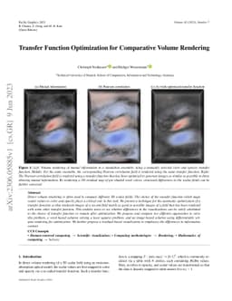 Transfer Function Optimization for Comparative Volume Rendering