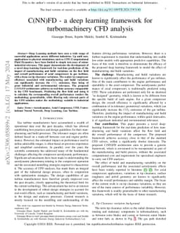 C(NN)FD -- a deep learning framework for turbomachinery CFD analysis