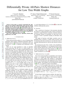 Differentially Private All-Pairs Shortest Distances for Low Tree-Width
  Graphs