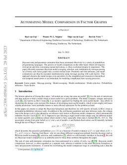 Automating Model Comparison in Factor Graphs
