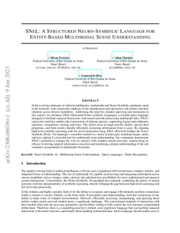 SNeL: A Structured Neuro-Symbolic Language for Entity-Based Multimodal
  Scene Understanding