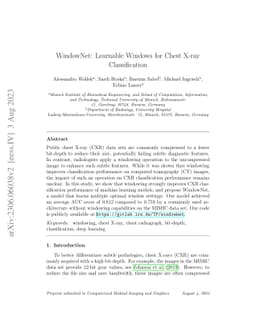 WindowNet: Learnable Windows for Chest X-ray Classification
