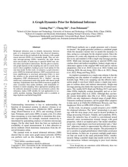 A Graph Dynamics Prior for Relational Inference