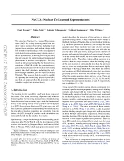 NuCLR: Nuclear Co-Learned Representations