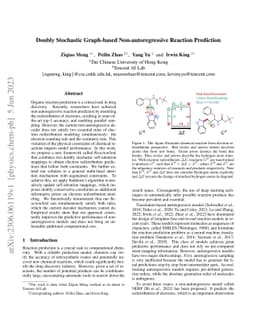 Doubly Stochastic Graph-based Non-autoregressive Reaction Prediction