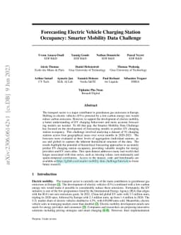 Forecasting Electric Vehicle Charging Station Occupancy: Smarter
  Mobility Data Challenge