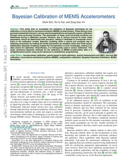 Bayesian Calibration of MEMS Accelerometers
